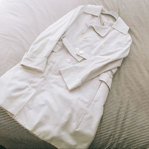 TSE Canvas Trench Coat in Teal/Grey, Size 10-12